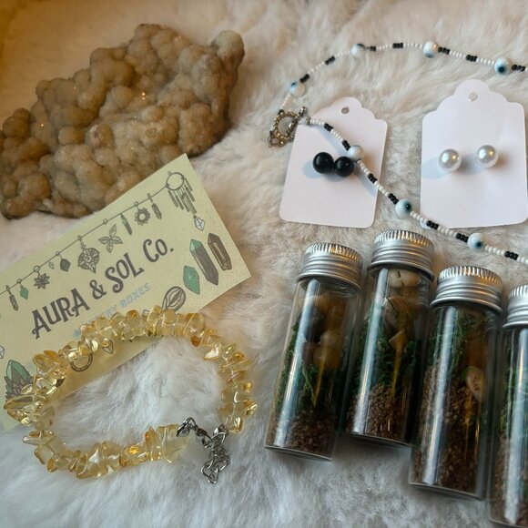 Aura & Sol Co. Boho Mystery Boxes | Sizes Small & Large | Crystals & Trinkets - Picture 1 of 5